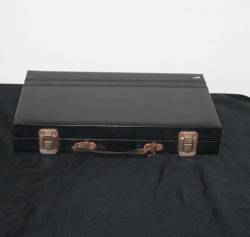 Backgammon in black case