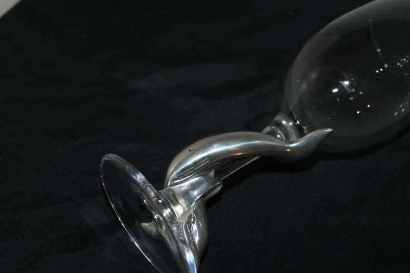 2 Frankli Wild Champagne Glasses with Dolphin Stems