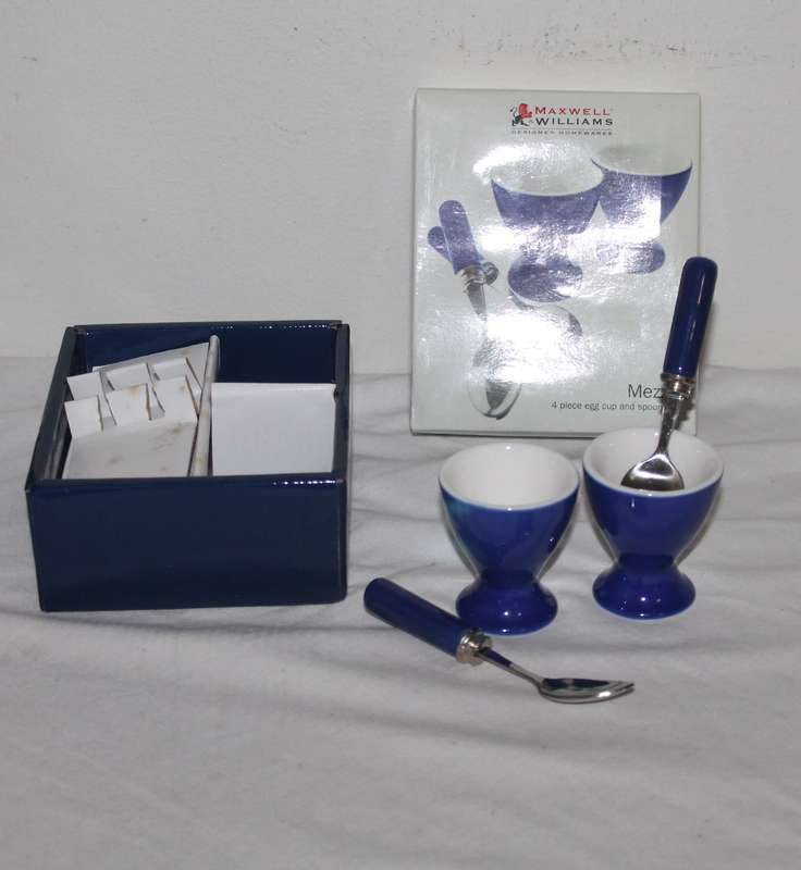 Maxwell Williams 4 Piece Egg Cup and Spoon Set