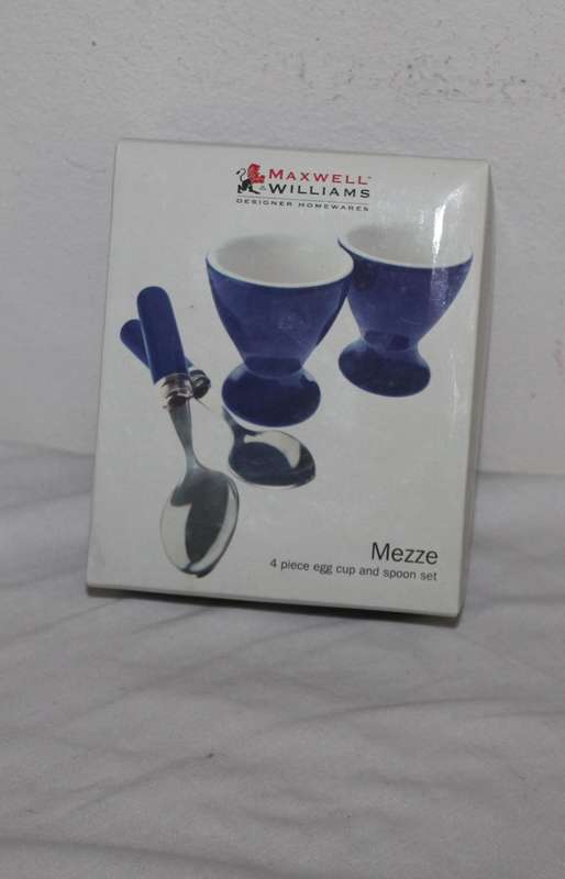 Maxwell Williams 4 Piece Egg Cup and Spoon Set