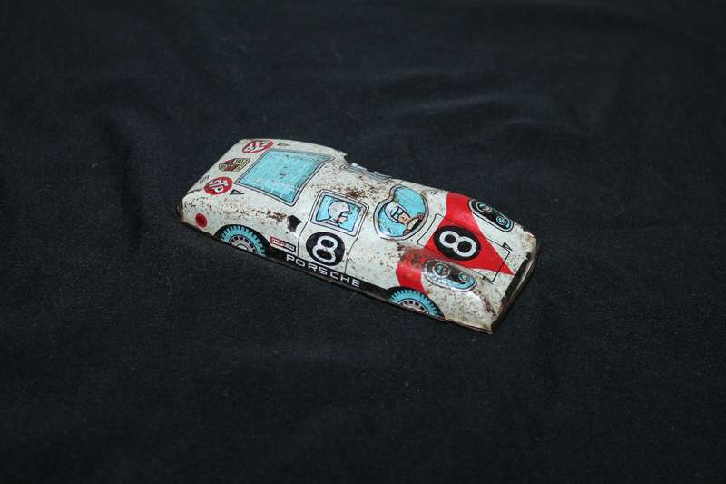 Vintage Porsche Tin Toy Racing Car