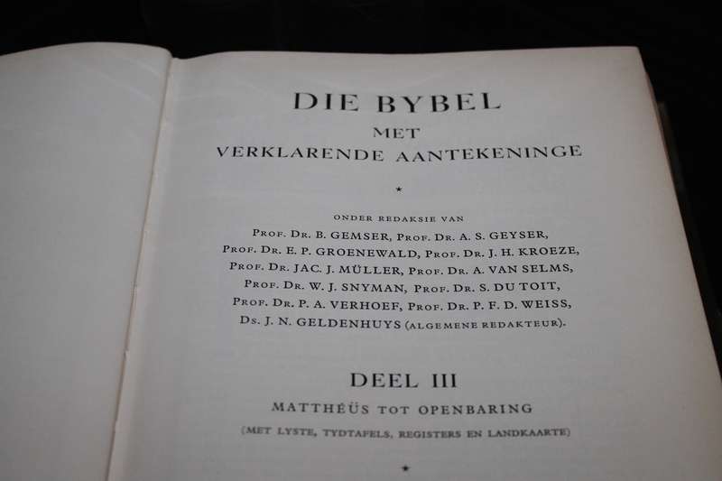 Die Bybel met Verklarende Aantekeninge Vol 1 to 3
