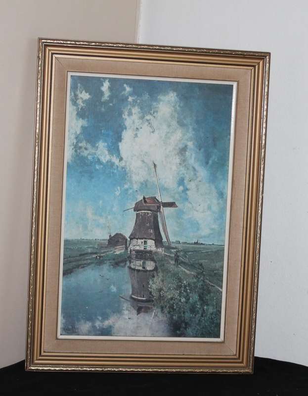 Framed Picture of a windmill
