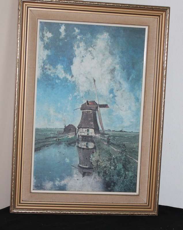 Framed Picture of a windmill