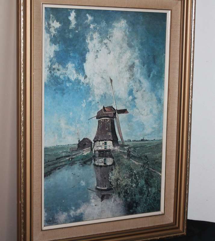 Framed Picture of a windmill