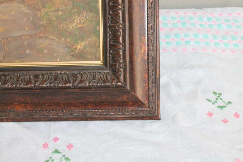 Framed Oil Garden Gate