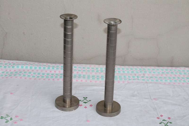 2 Plated Candle Holders