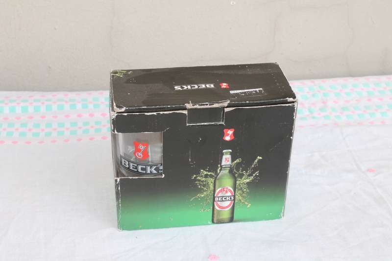 2 Becks Beer Mugs Boxed
