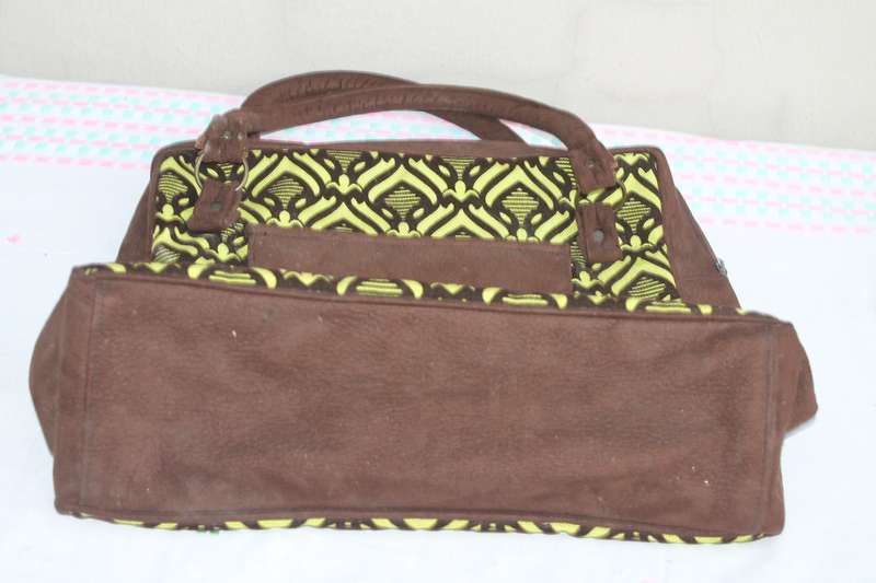 Brown and Green Handbag/Overnight bag