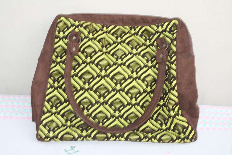 Brown and Green Handbag/Overnight bag