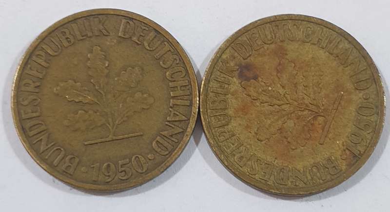 Mini Collection - 1950 Germany 10 Pfennig Coins @@ R1 No reserve