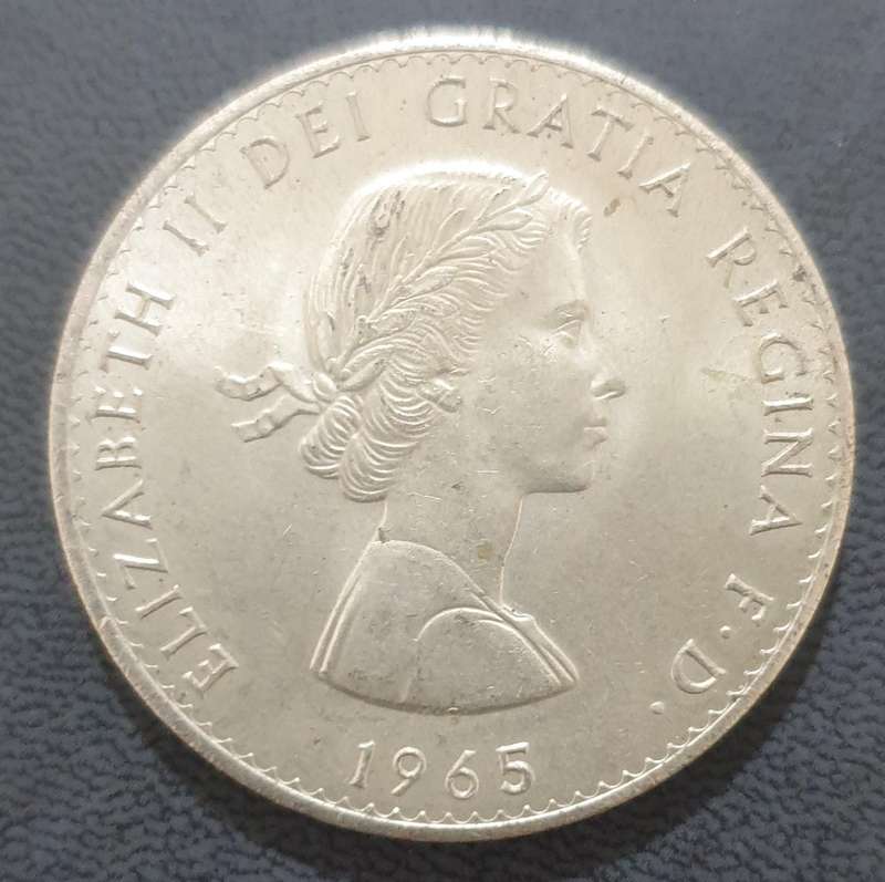 1965 United Kingdom  - Commemorative issue Elizabeth II Churchill Crown  @@ R1 No reserve