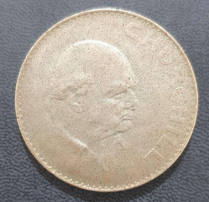 1965 United Kingdom  - Commemorative issue Elizabeth II Churchill Crown  @@ R1 No reserve