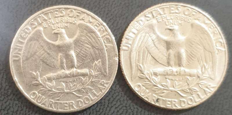 USA 1965 and 1973 QUARTER Dollar coins - 1 bid for both coins