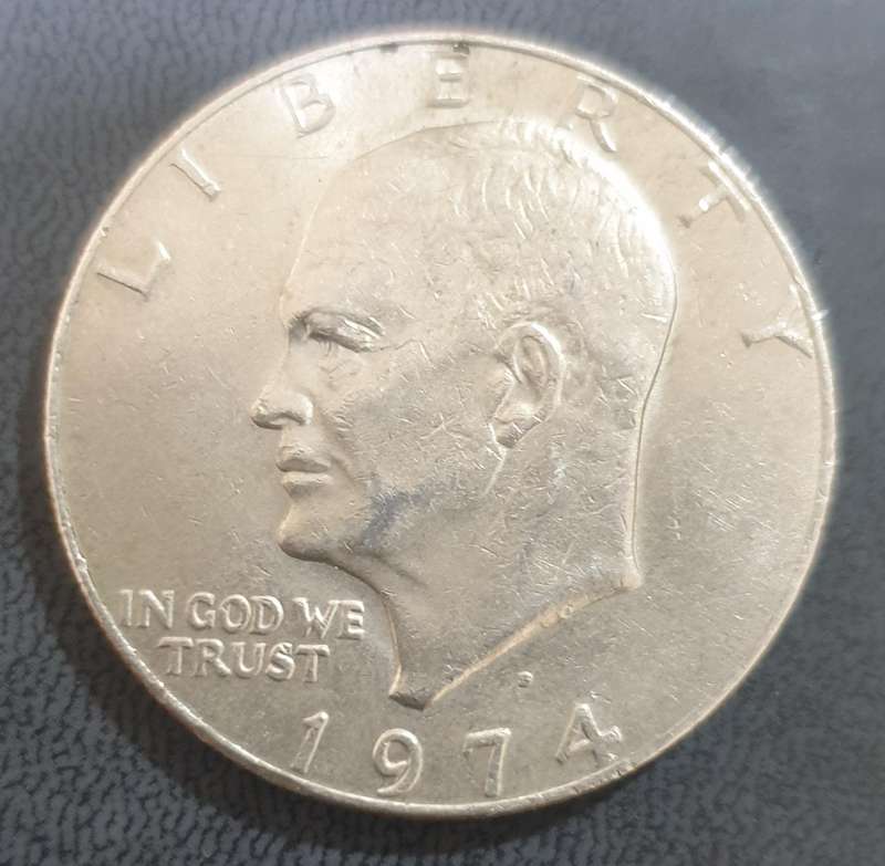 USA 1974 Eisenhower Dollar coin @@ R1 NO RESERVE