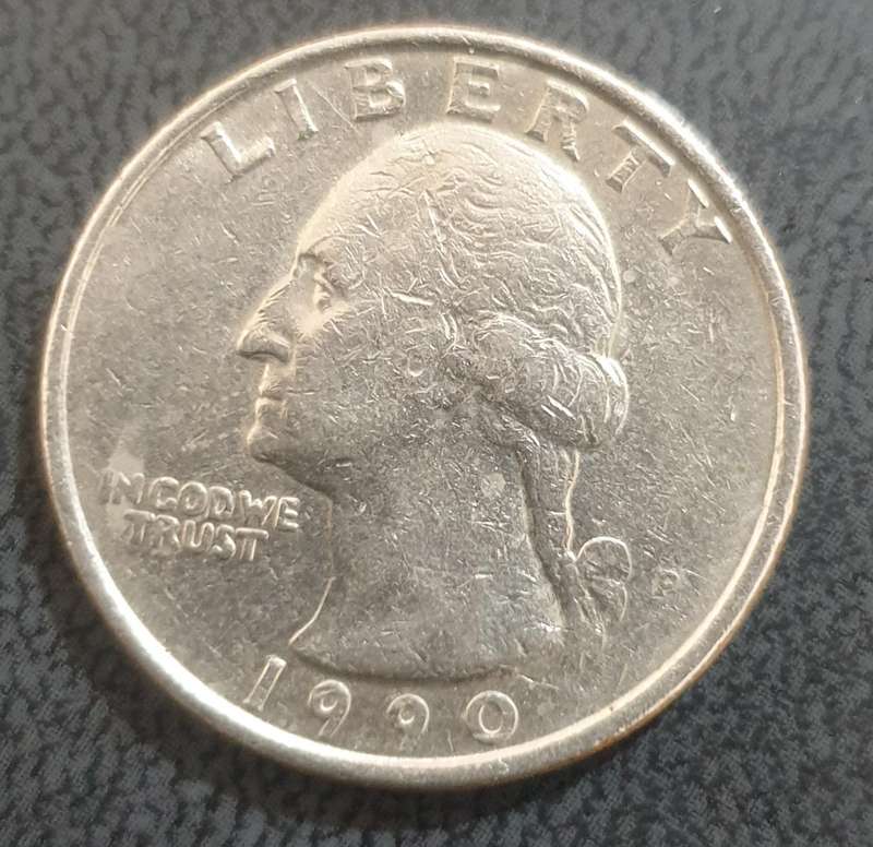 USA 1990  George Washington QUARTER Dollar coin