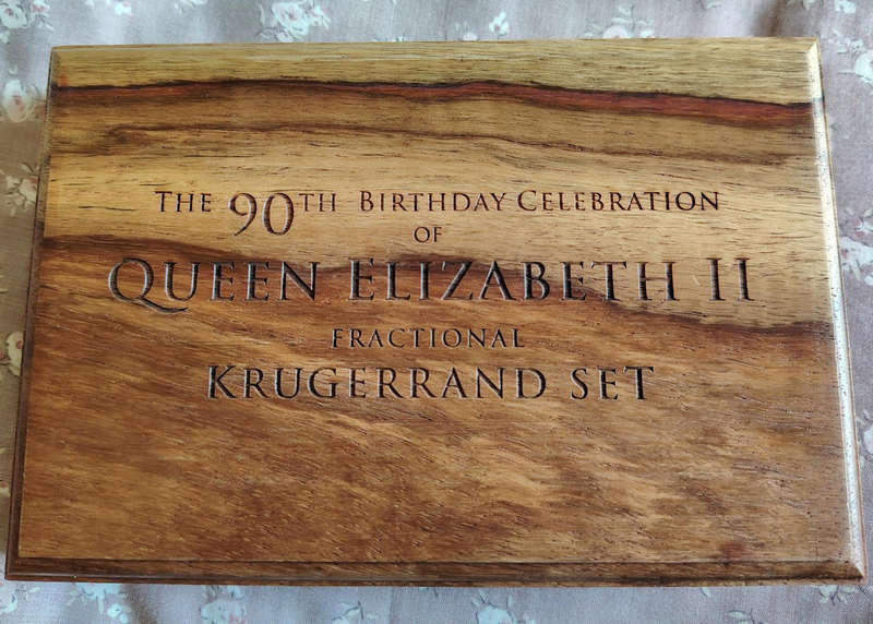 STUNNING FRACTIONAL GOLD PROOF KRUGERRAND SET COMMEMORATING QE11 90th BIRTHDAY