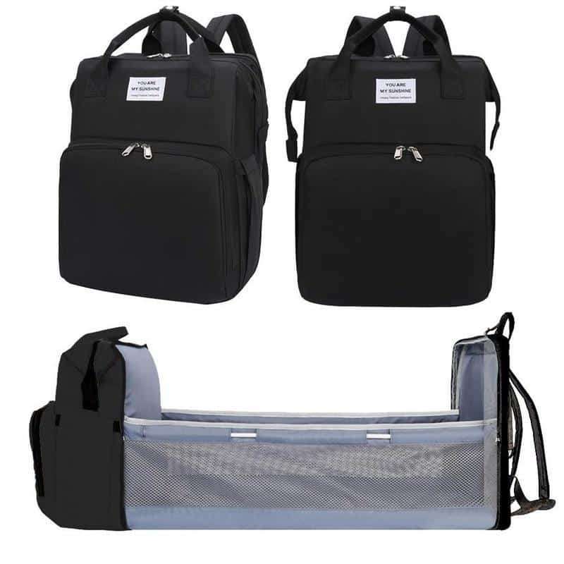 Travel Nappy Bag and Folding Bed For The Baby