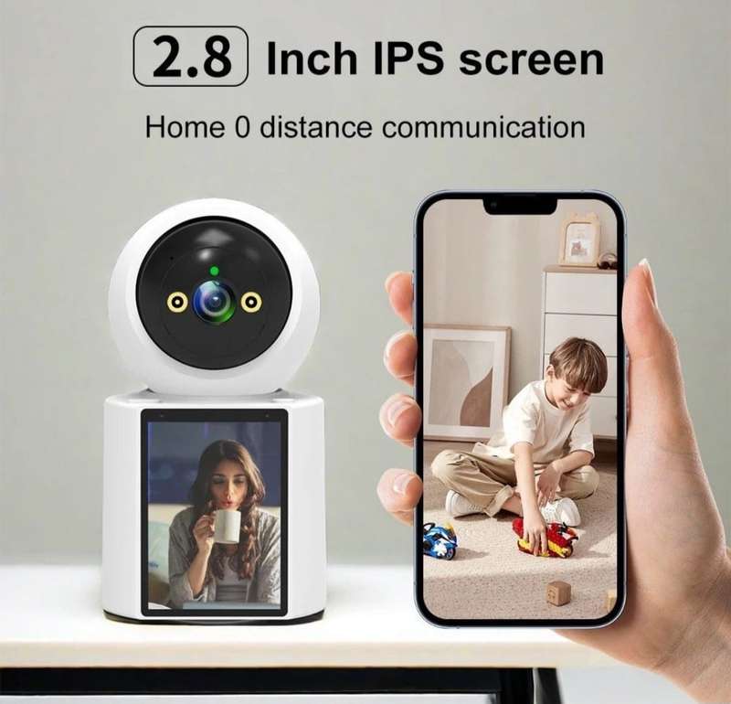 Two-Way Video & Audio Camera Night Vision With Screen