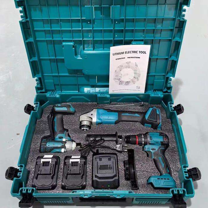 3 in 1 68V Cordless Power Combo Kit Impact Wrench, Drill and Angle Grinder