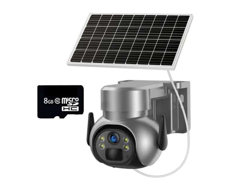 Andowl 4G Sim Card Solar Security Camera 5MP 1080P Color Night Vision & 8GB SD Card