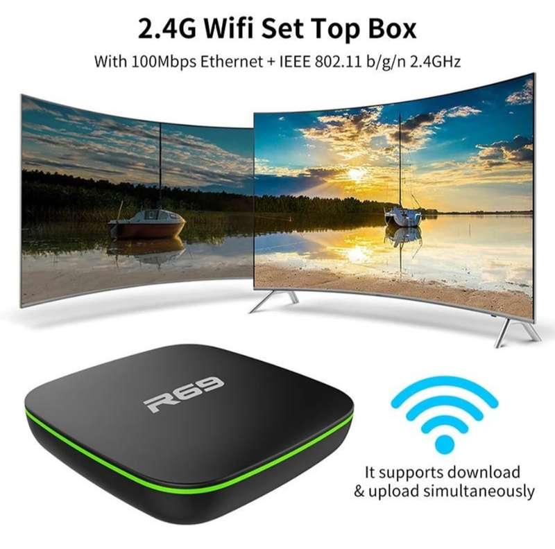 Smart tv Box 8k Ultra HD quad-core 1080p