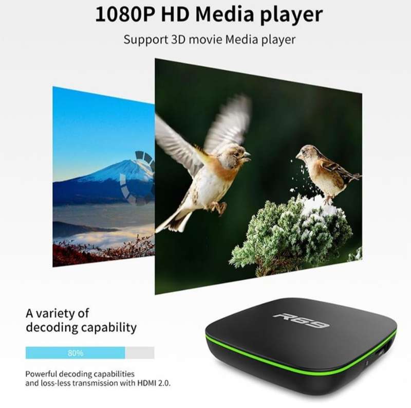Smart tv Box 8k Ultra HD quad-core 1080p