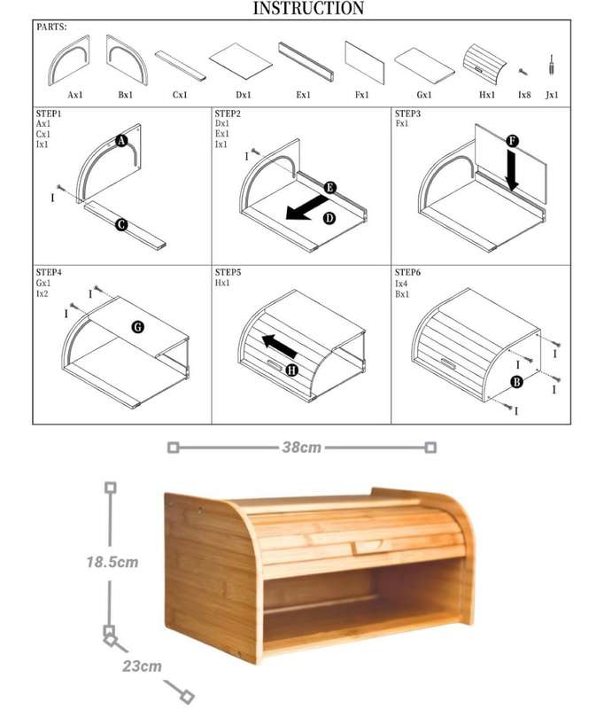 Bamboo Bread Storage Bin