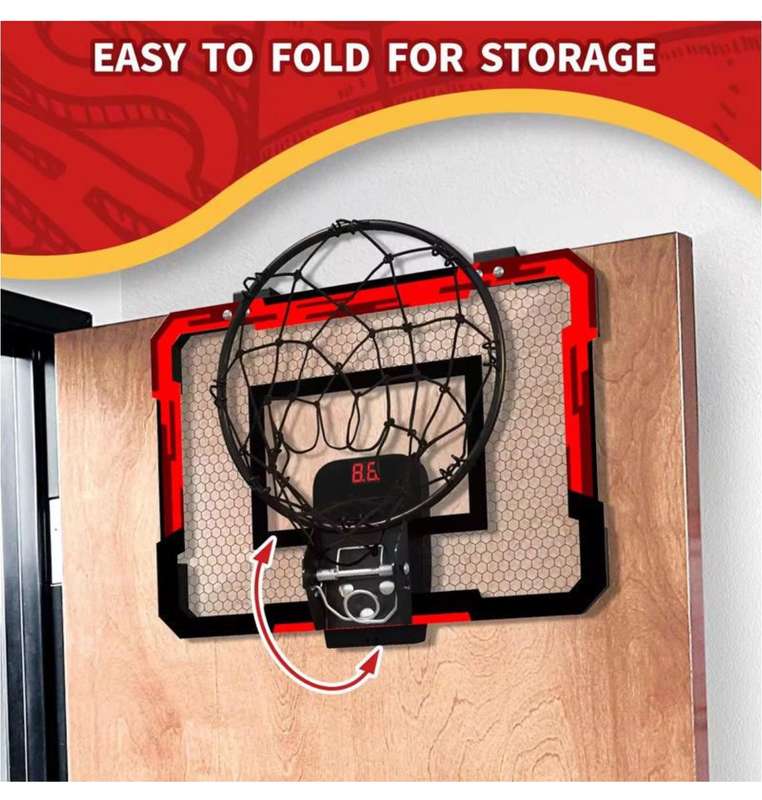 Wall-Mounted Digital Basketball Hoop Set