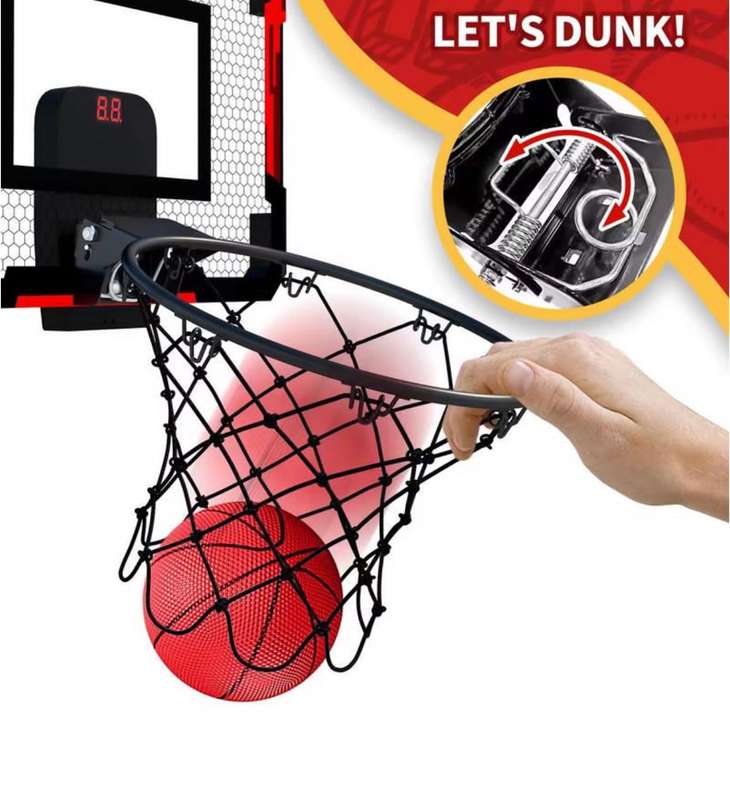 Wall-Mounted Digital Basketball Hoop Set