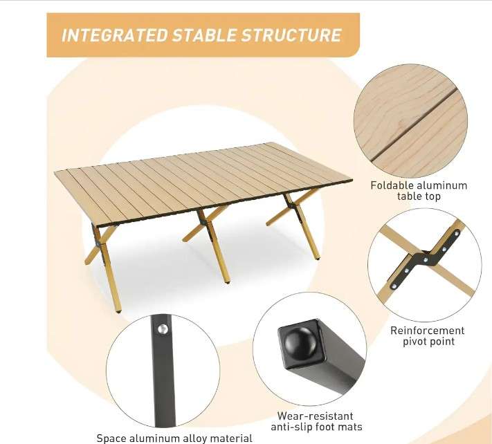 Portable  Camping Folding Table with Carry Bag