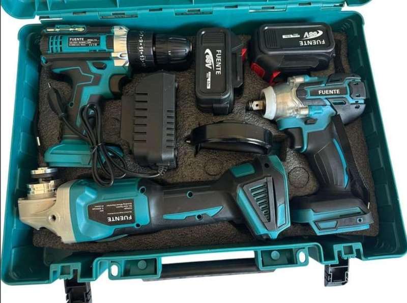 FUENTE 3 in 1 68V Cordless Power Combo Kit Impact Wrench, Drill and Angle Grinder