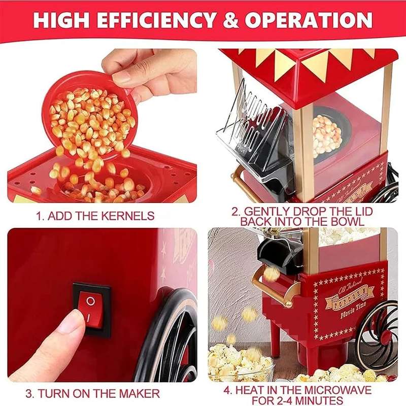 1100W  Trolley Electric Popcorn Machine