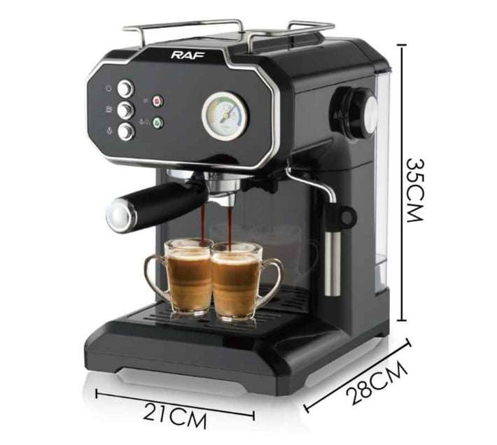 RAF Twin Brew Pro - 15Bar Espresso & Cappuccino Coffee Maker