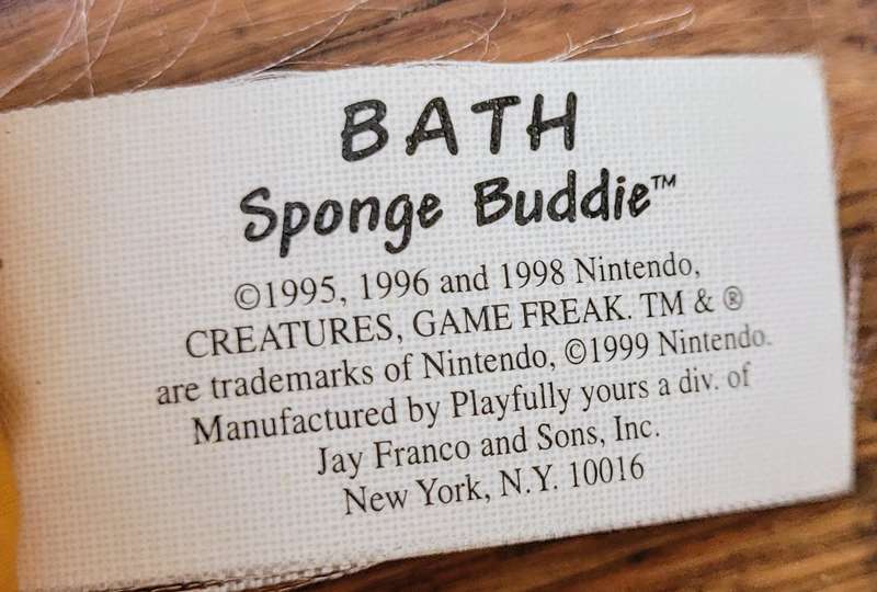 1994 Pokemon Psyduck Bath Sponge Buddy Plush  Nintendo !!!