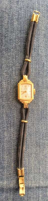 14k Solid Gold Lessa Mechanical Art Deco Gold Watch