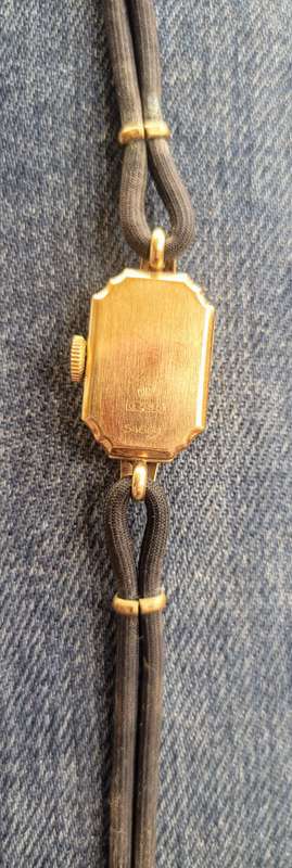 14k Solid Gold Lessa Mechanical Art Deco Gold Watch