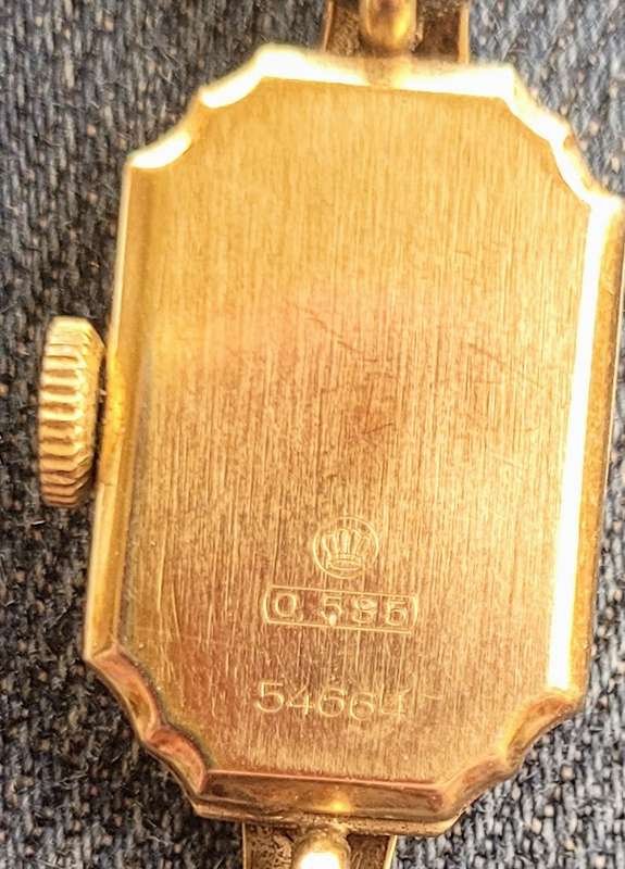 14k Solid Gold Lessa Mechanical Art Deco Gold Watch