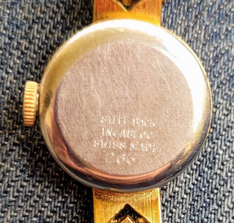 Working Atlantic Gold Filled Incabloc 17 Jewels ladies wrist Watch 2637