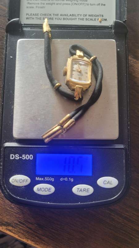 14k Solid Gold Lessa Mechanical Art Deco Gold Watch