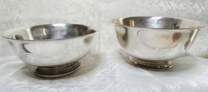 Two very pretty vintage silver plated bowls