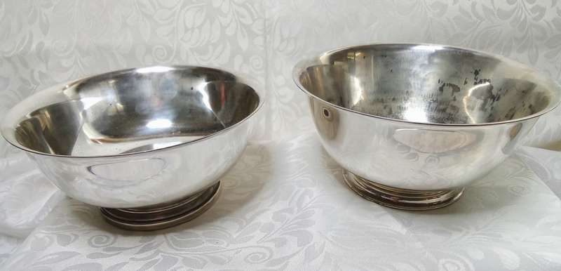 Two very pretty vintage silver plated bowls