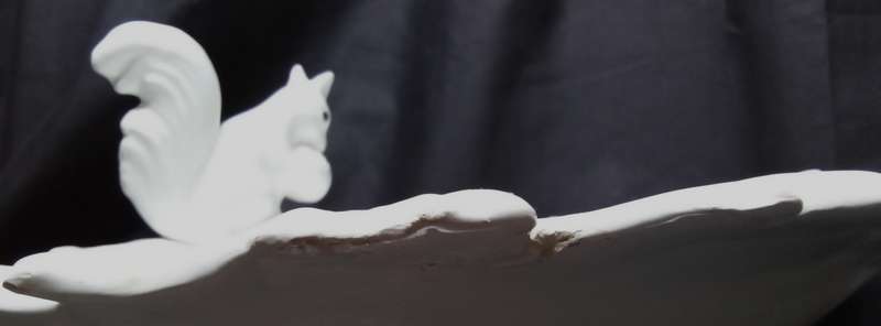 Beautiful vintage MCM bowl with squirrel - Made in Italy