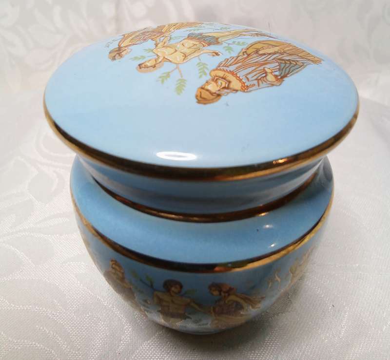 Vintage ceramic Bardaco perfume pot, hand made in Greece