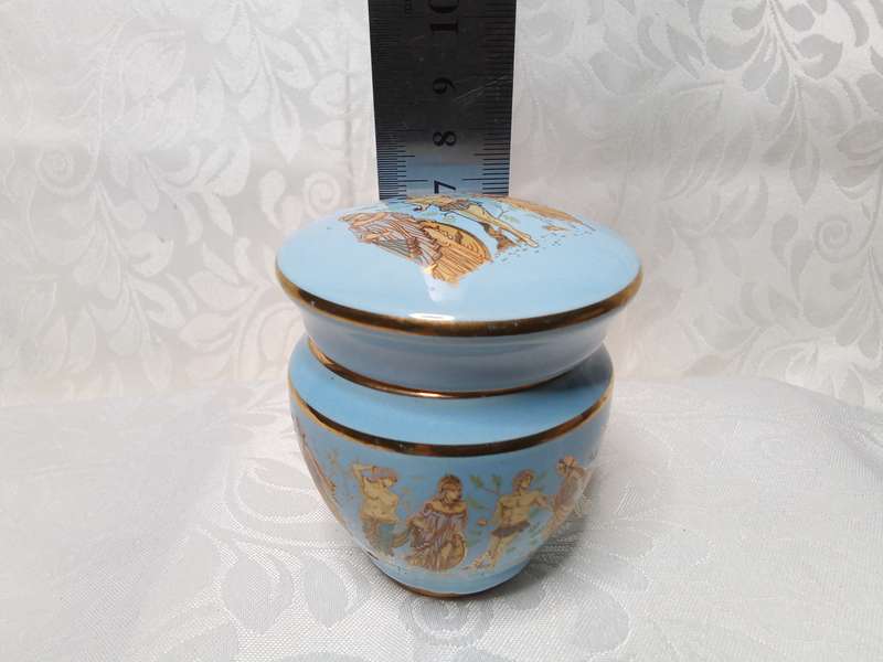Vintage ceramic Bardaco perfume pot, hand made in Greece