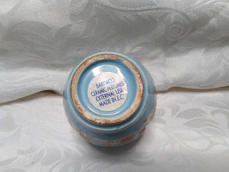 Vintage ceramic Bardaco perfume pot, hand made in Greece