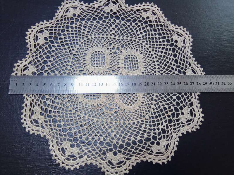 Very attractive vintage hand crocheted doily