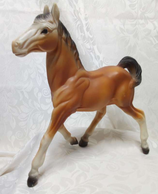 Vintage Diamond P Hard Plastic foal Figurine