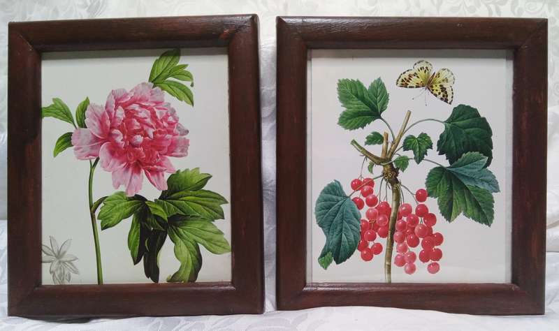 Two charming little framed cards (from Bath)