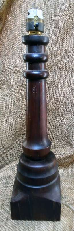 A lovely vintage solid wood lamp base